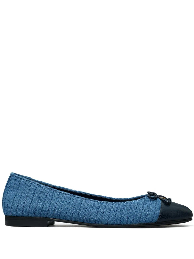 Tory Burch Quilted denim ballet flats