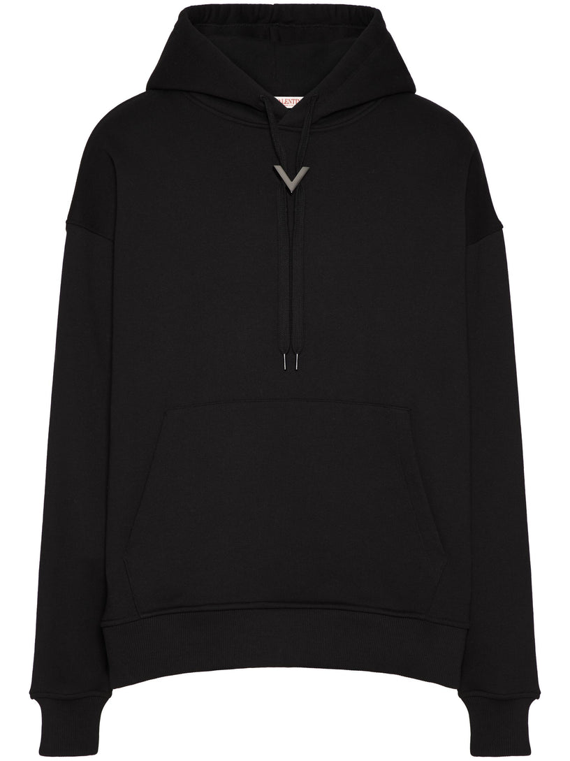 Valentino hoodie with metallic V Detail