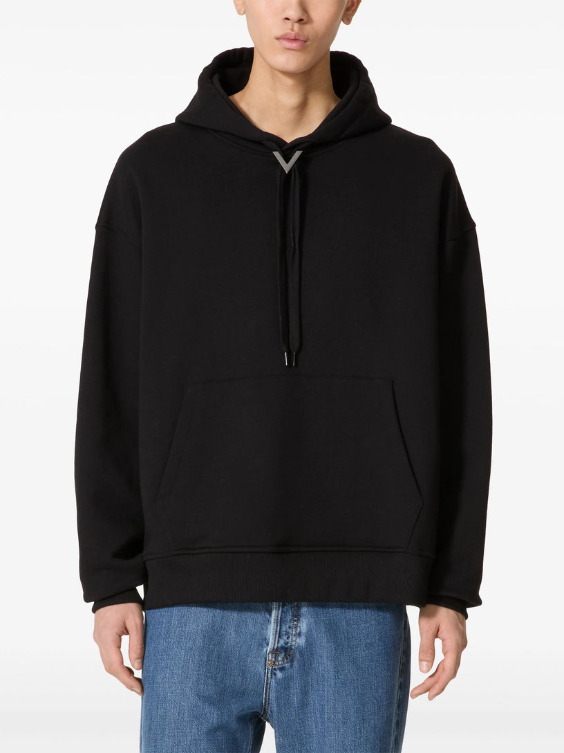 Valentino hoodie with metallic V Detail