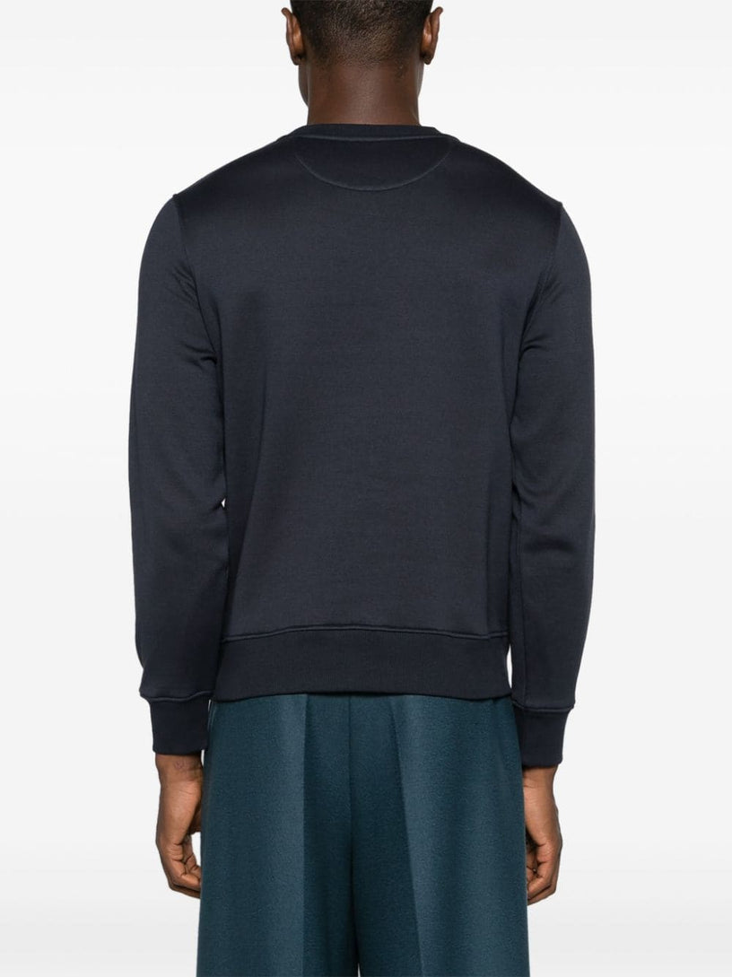 Valentino crewneck sweatshirt in cotton with rubberized V Detail