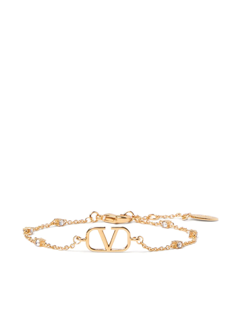 Valentino Garavani Vlogo signature bracelet in metal and swarovski® crystals