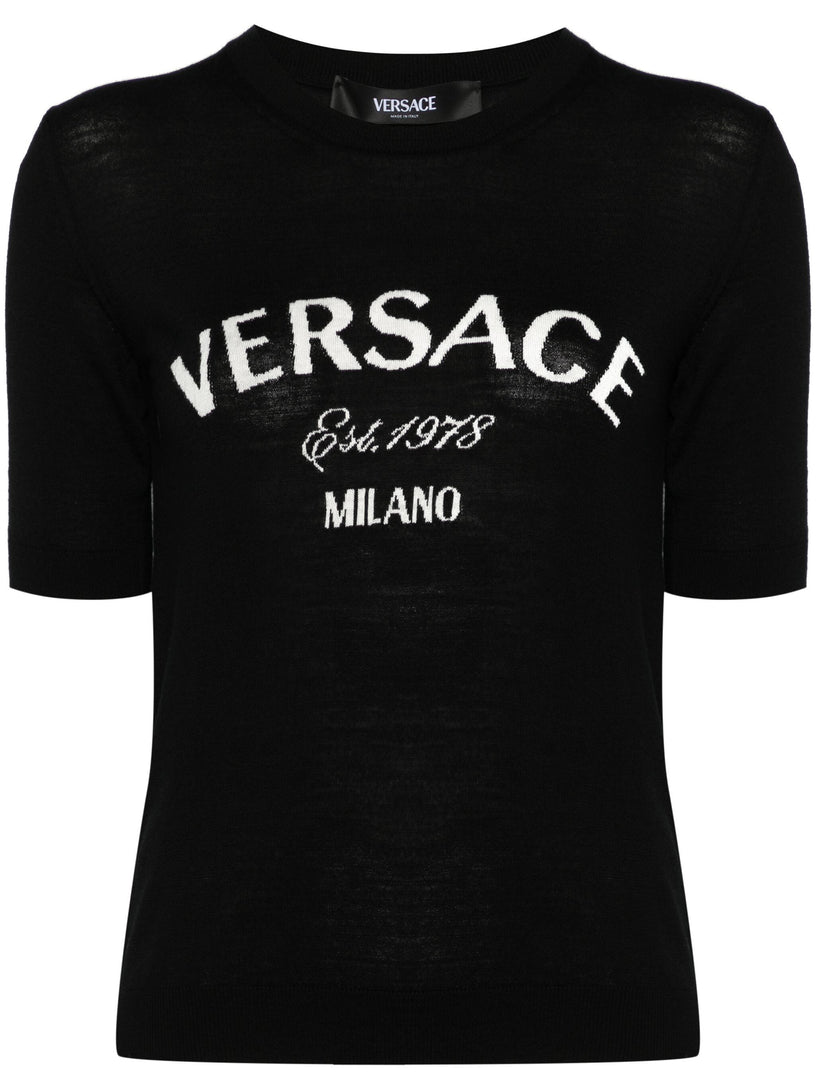 VERSACE College knit sweater