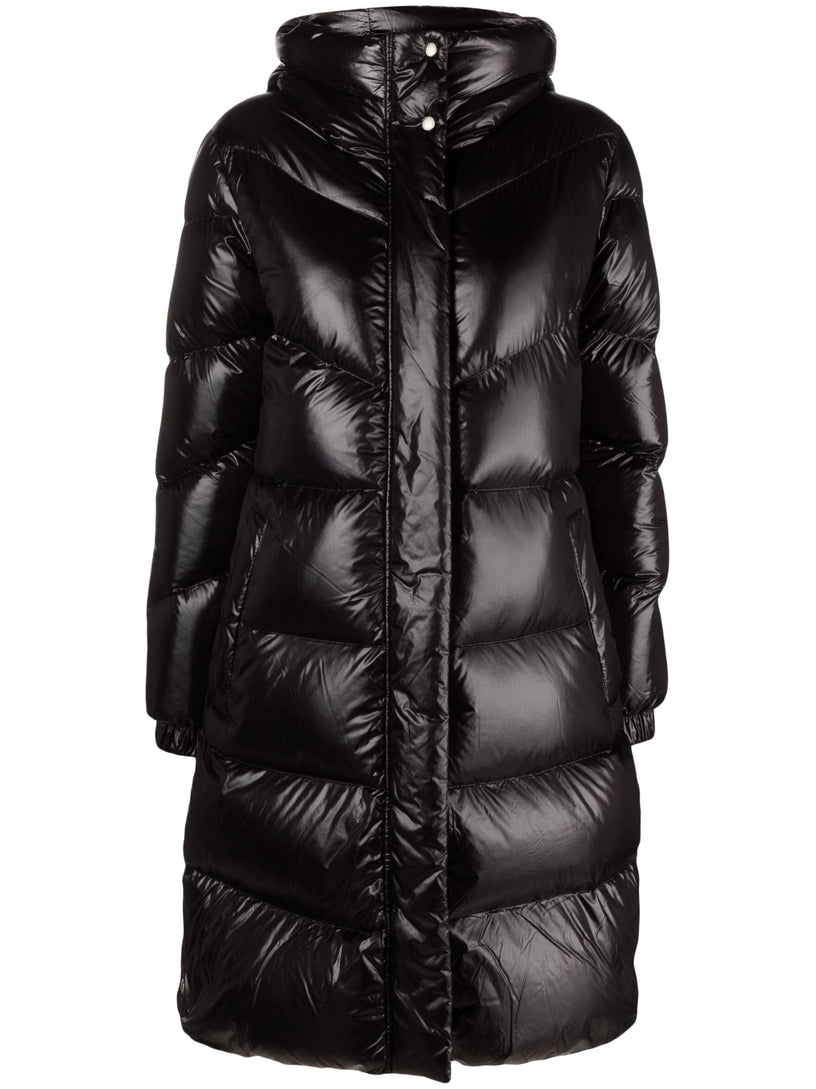 WOOLRICH Aliquippa long down jacket in shiny nylon