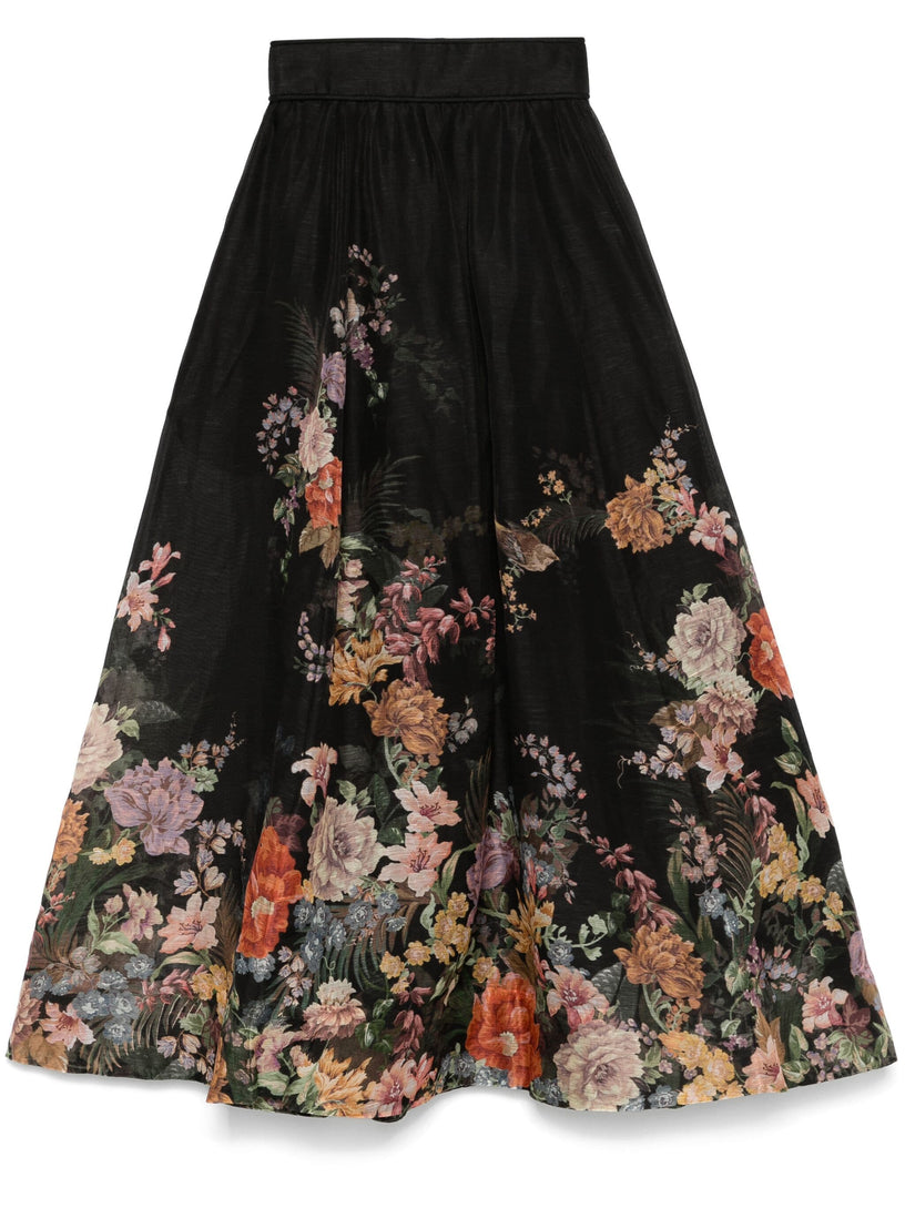 Pavilion gathered midi skirt