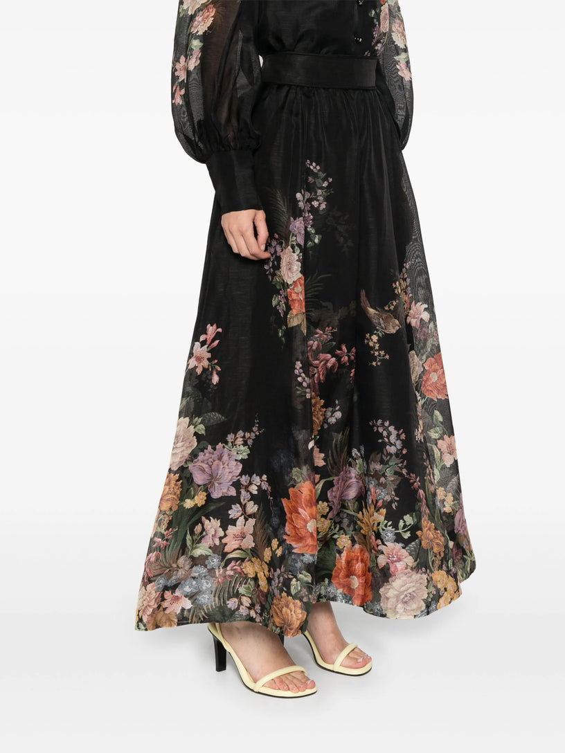 Pavilion gathered midi skirt