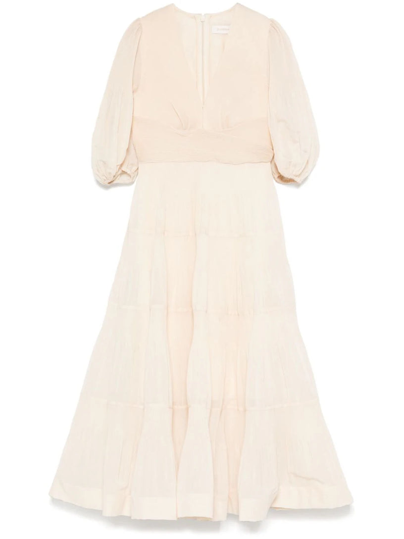 ZIMMERMANN Pleated midi dress