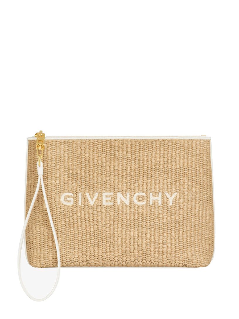 Givenchy clutch bag in raffia