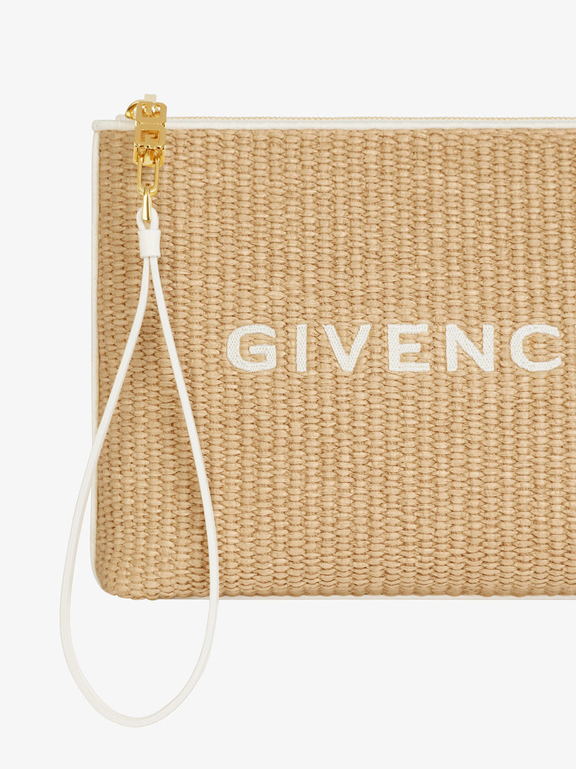 Givenchy clutch bag in raffia