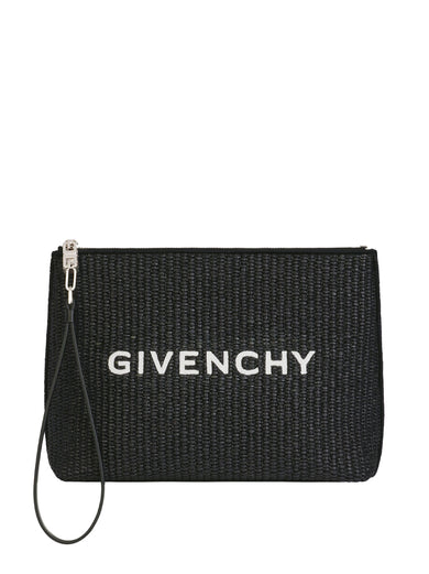 Givenchy clutch bag in raffia