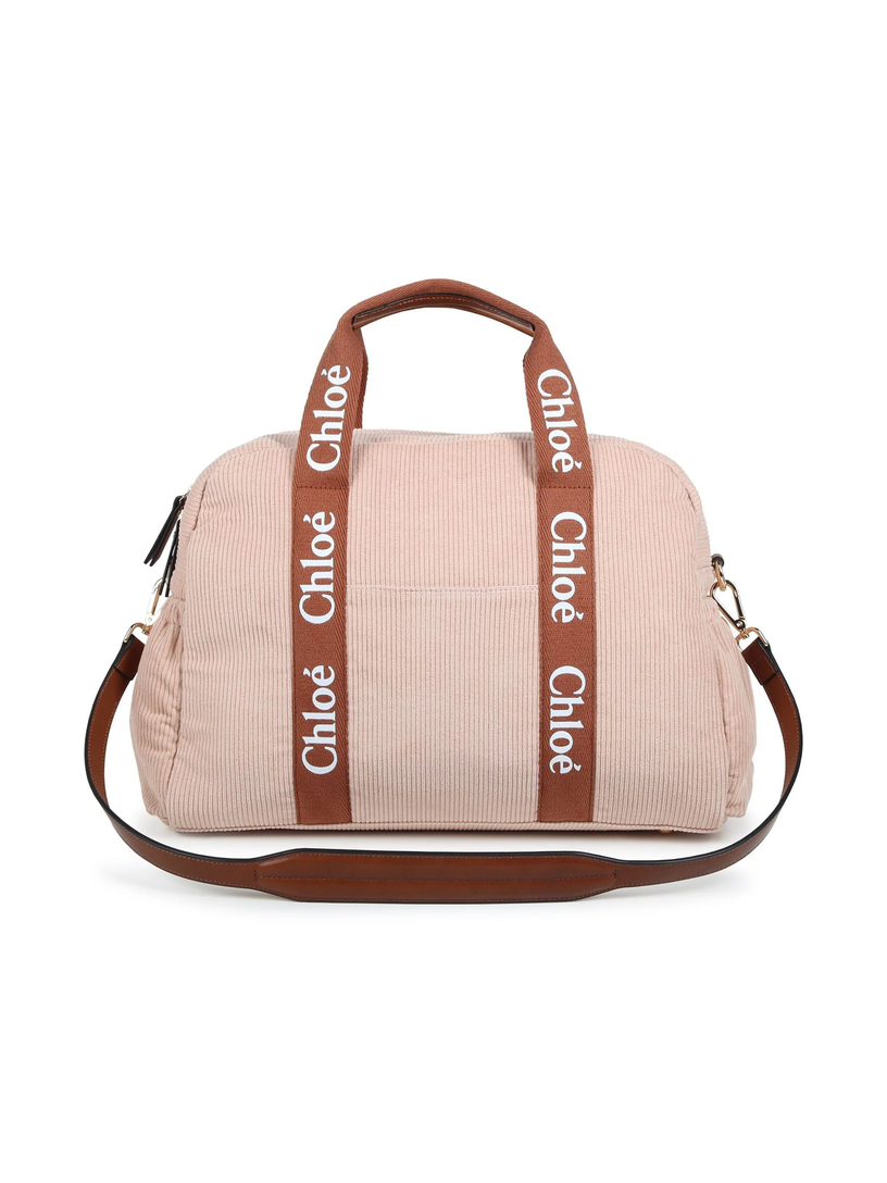 Logo-strap changing bag