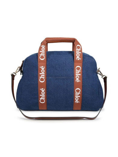 Logo-strap changing bag