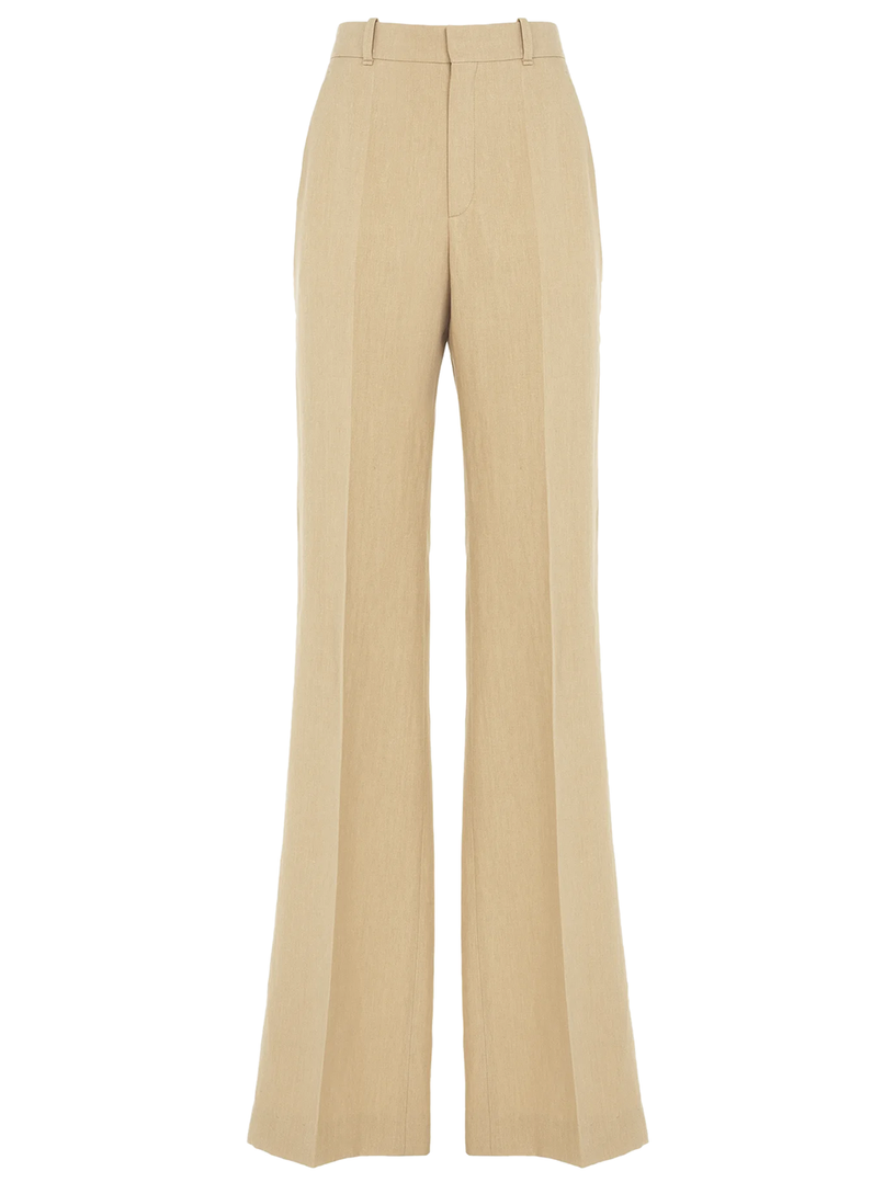 High-waisted tailored trousers