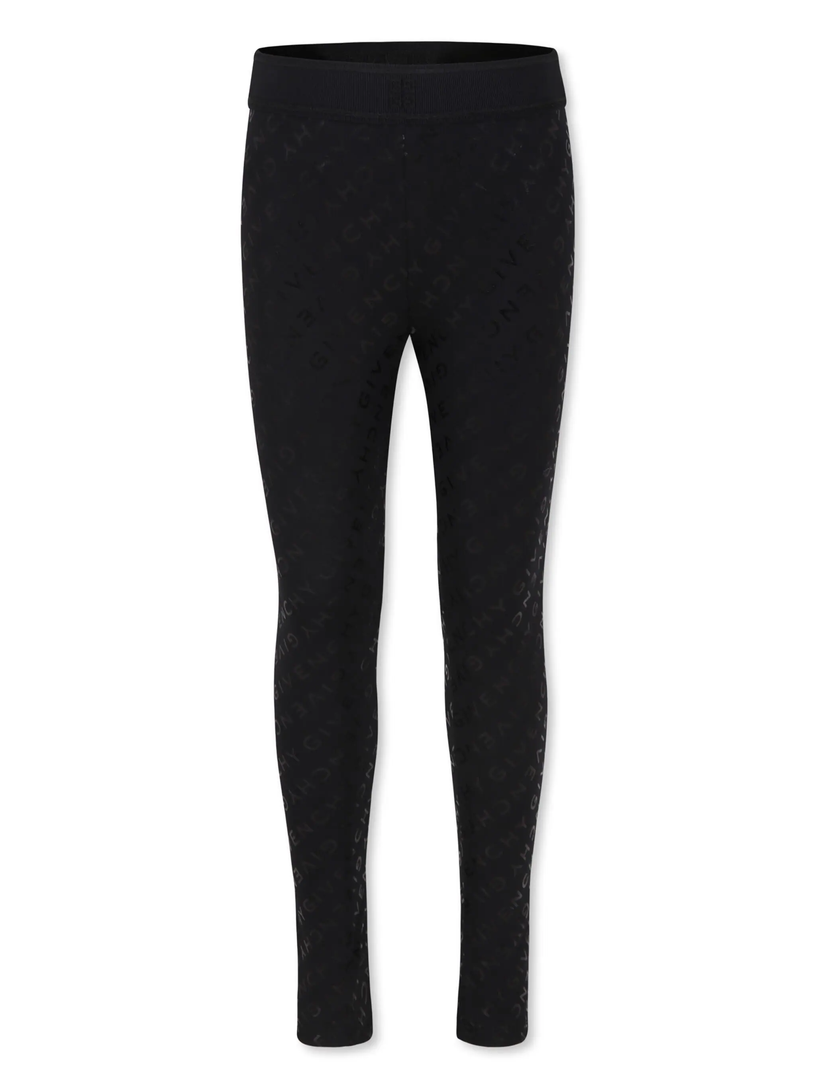 Leggings with all-over logo