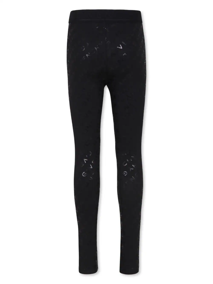 Leggings with all-over logo