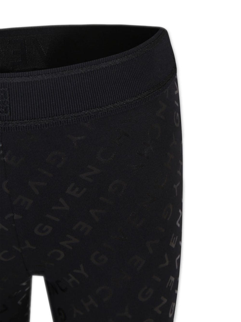 Leggings with all-over logo