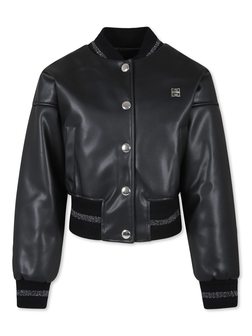 4G-plaque faux-leather jacket