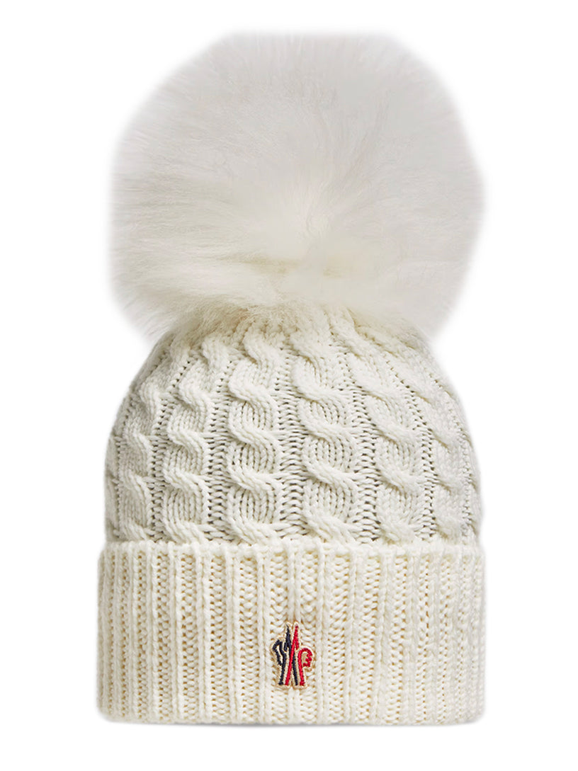 MONCLER Wool hat with pom pom