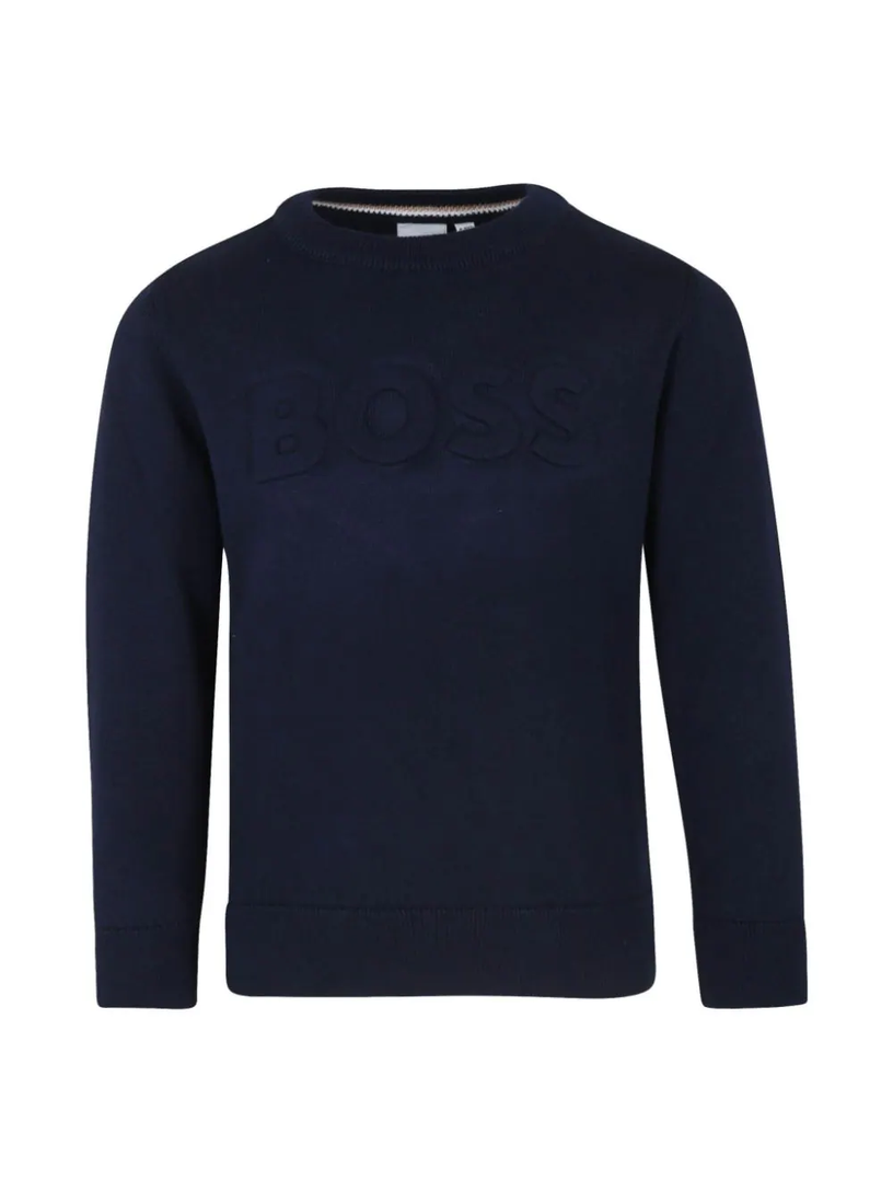 Jumper with embossed logo