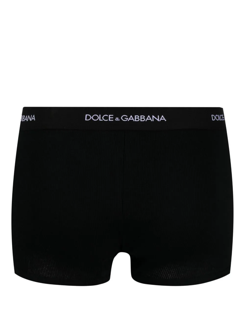 Regular ribbed cotton boxer shorts