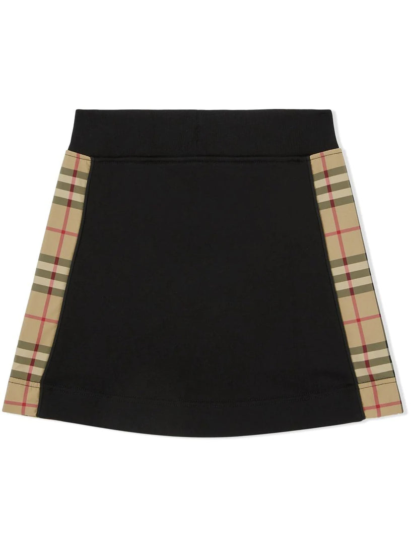 Vintage Check Panel A-line Skirt