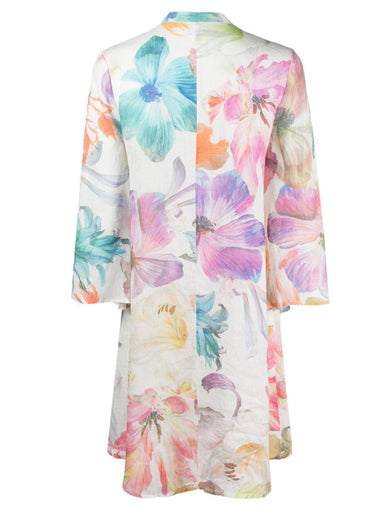 Floral-print kaftan dress