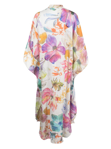 Floral-print kaftan maxi dress