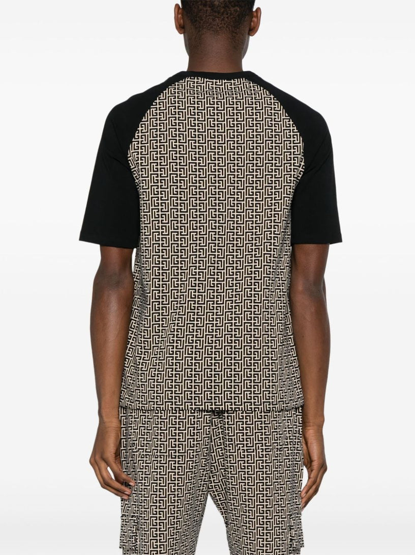 BALMAIN Monogram jacquard jersey t-shirt