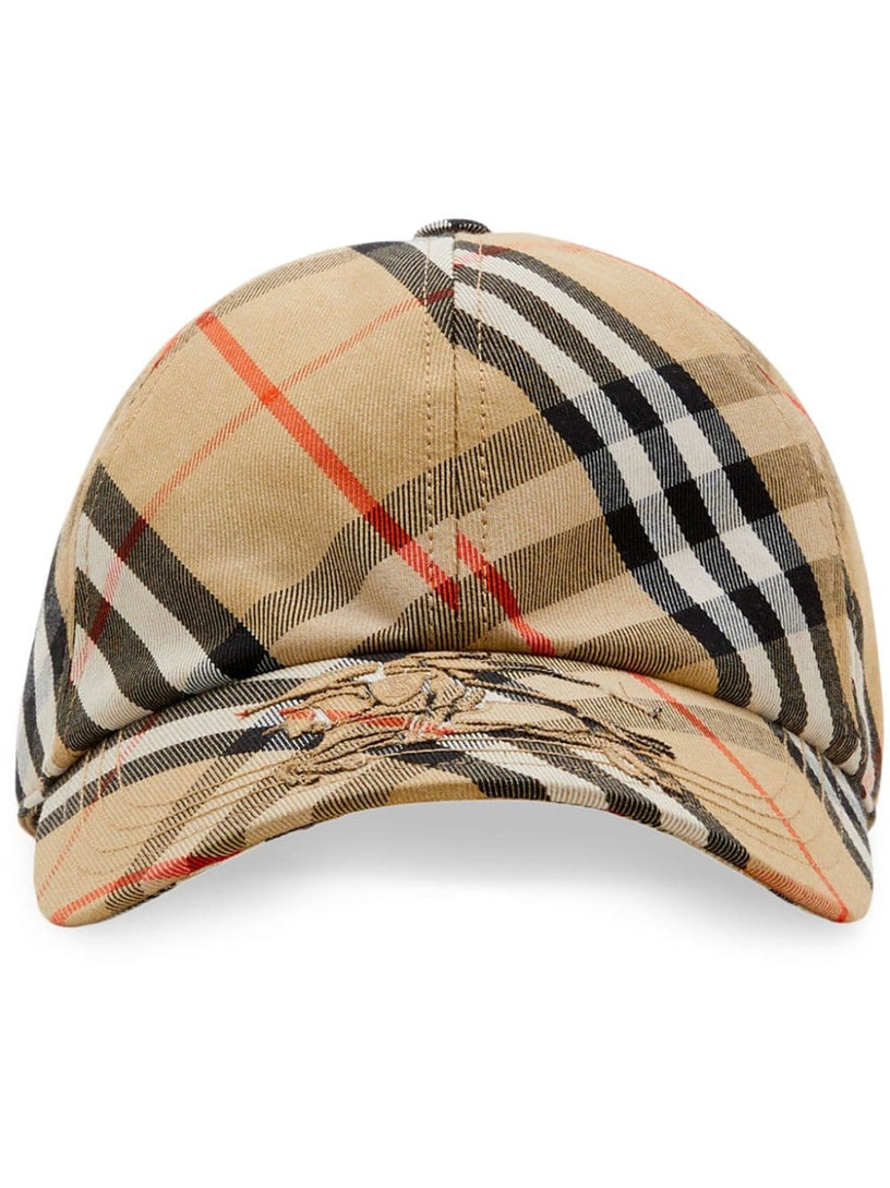 Burberry Check cotton blend baseball cap