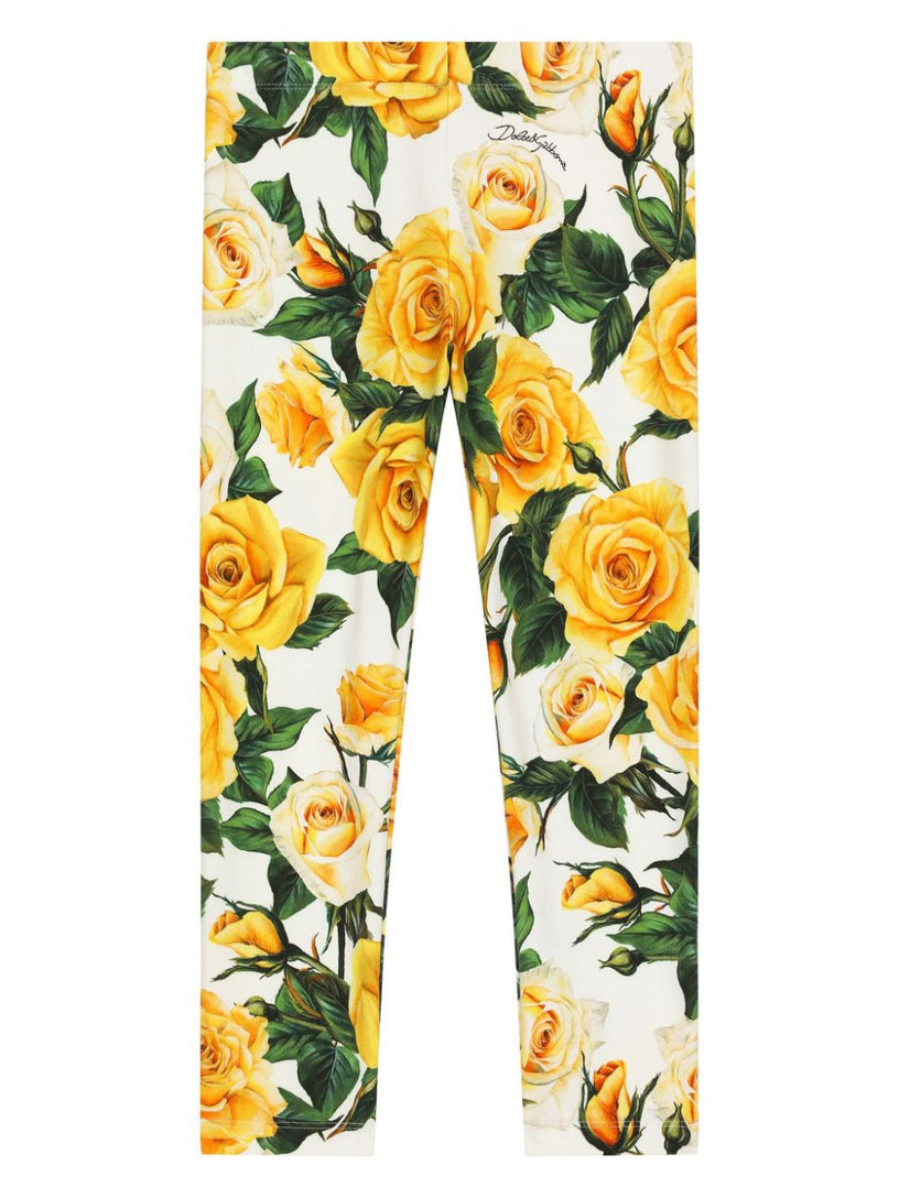 Floral-print leggings