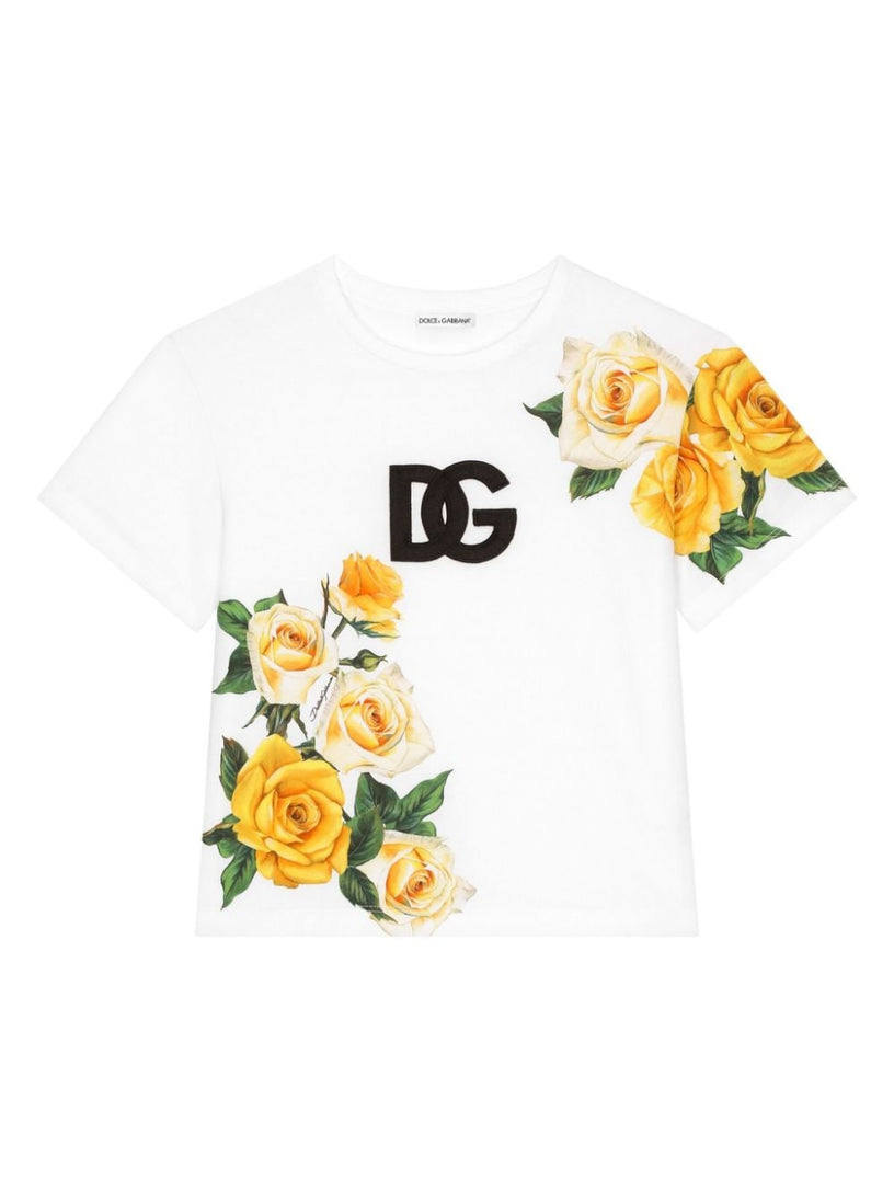 Rose-print T-shirt