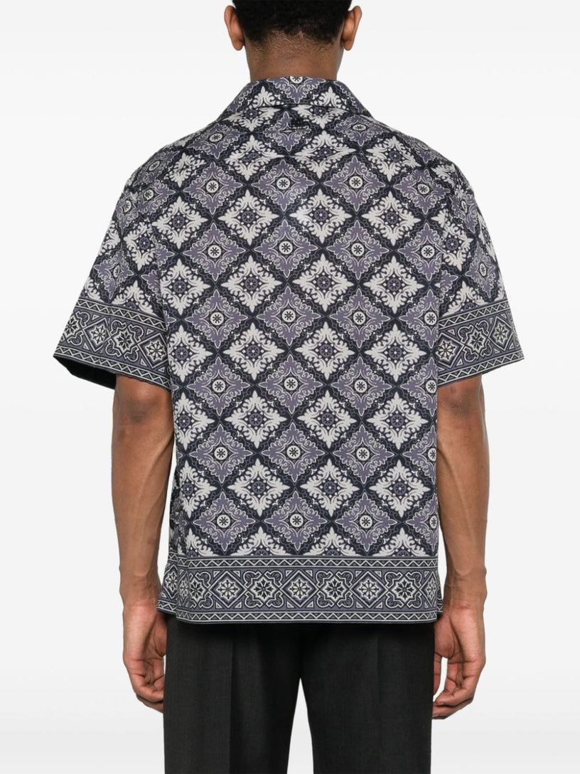 Printed bowling shirt