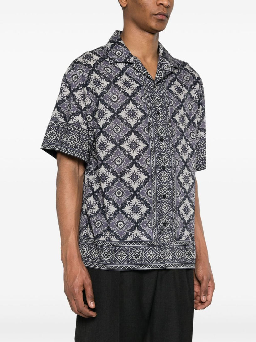 Printed bowling shirt