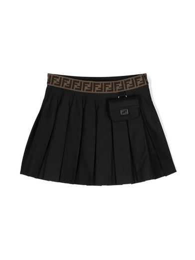 Fendi mini skirt in beige gabardine