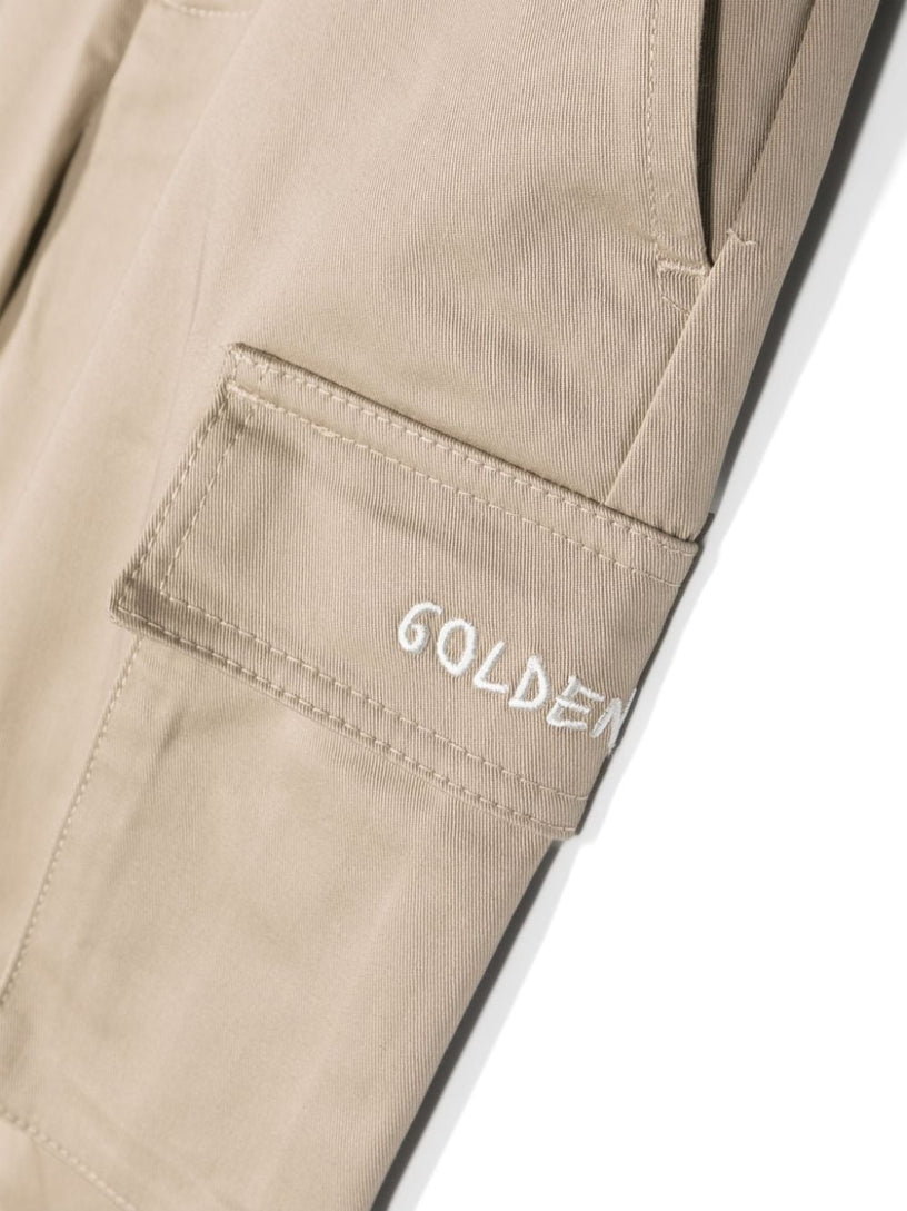 Cargo trousers with embroidered logo