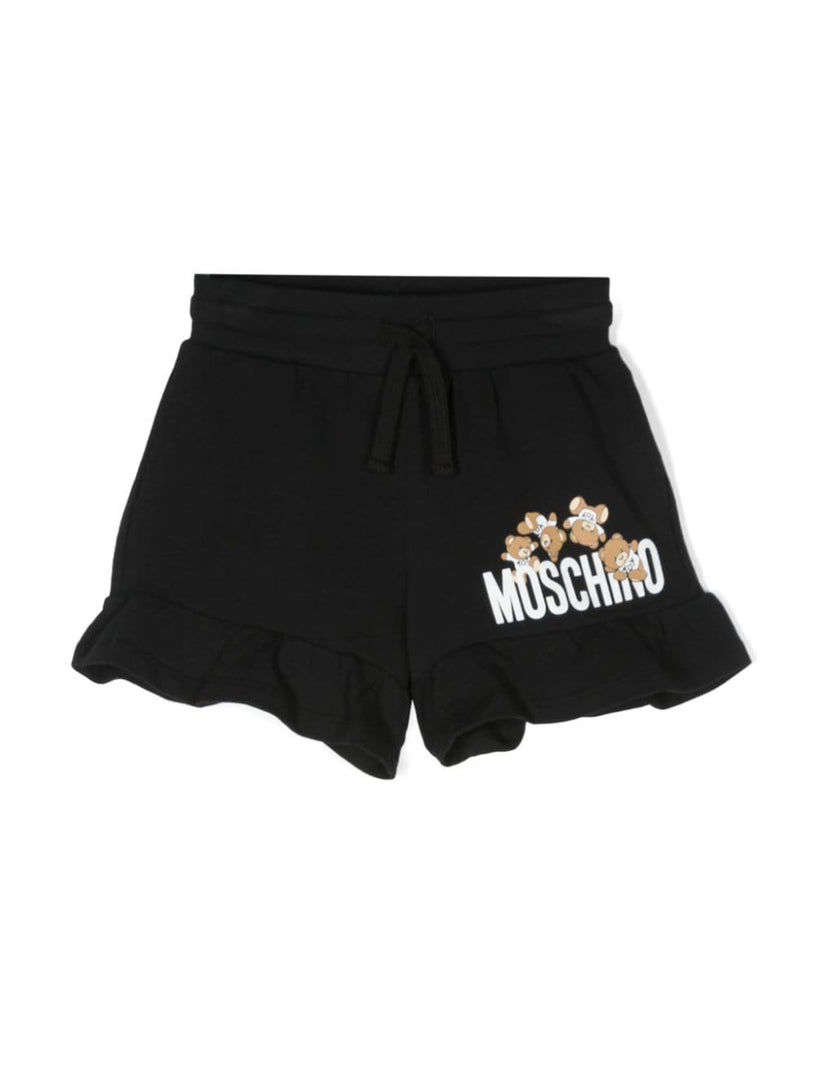 Teddy logo cotton shorts