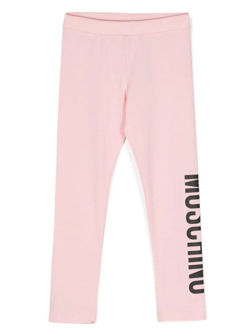 Moschino Kids Logo print jersey leggings