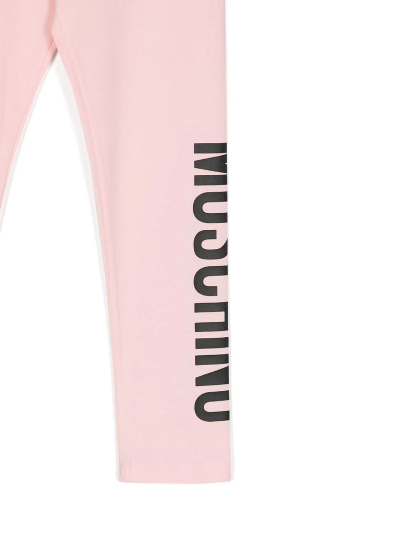 Logo print jersey leggings