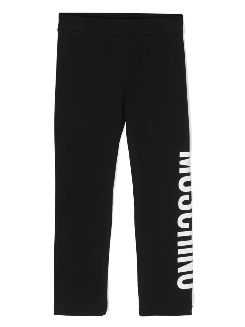 Moschino Kids Logo print jersey leggings