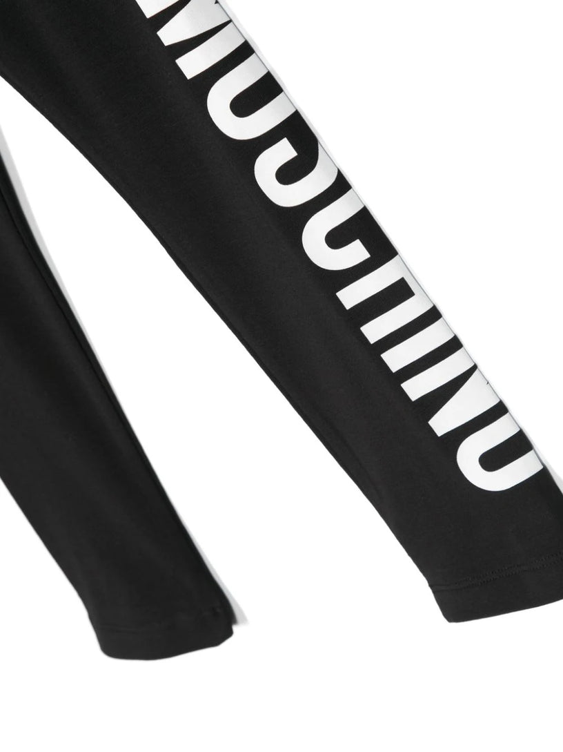 Logo print jersey leggings