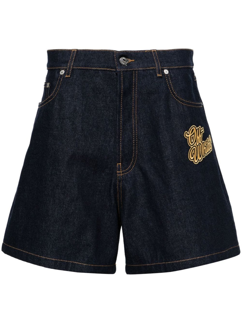 90ss Logo Denim Shorts