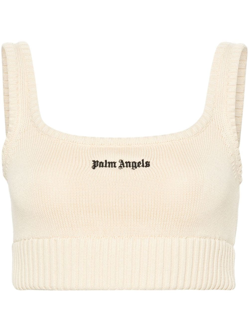 PALM ANGELS Knitted top with logo