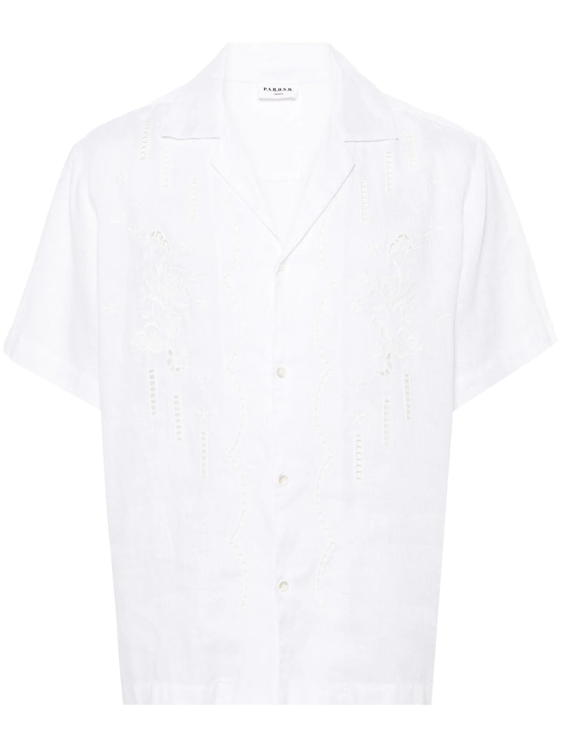 Embroidered linen shirt