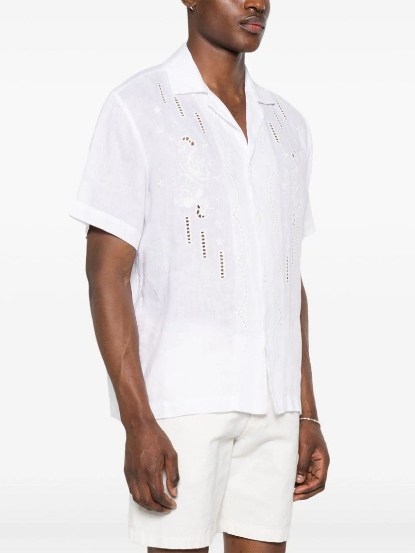 Embroidered linen shirt