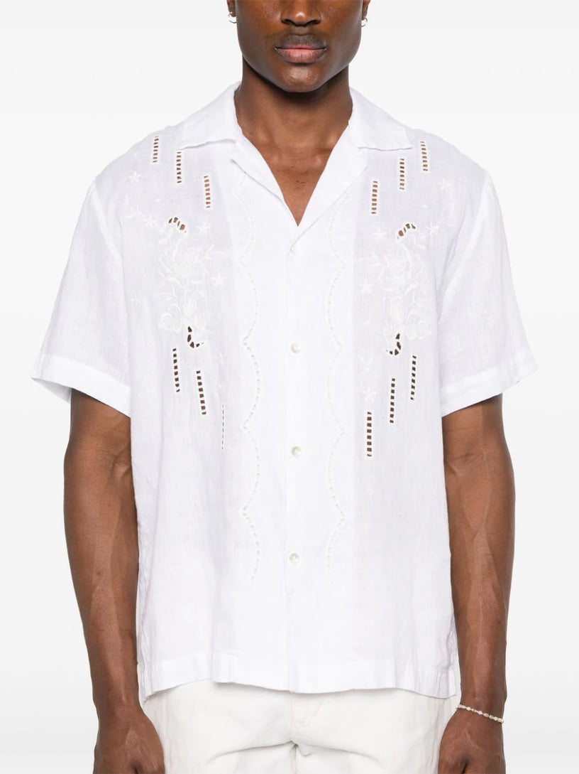 Embroidered linen shirt