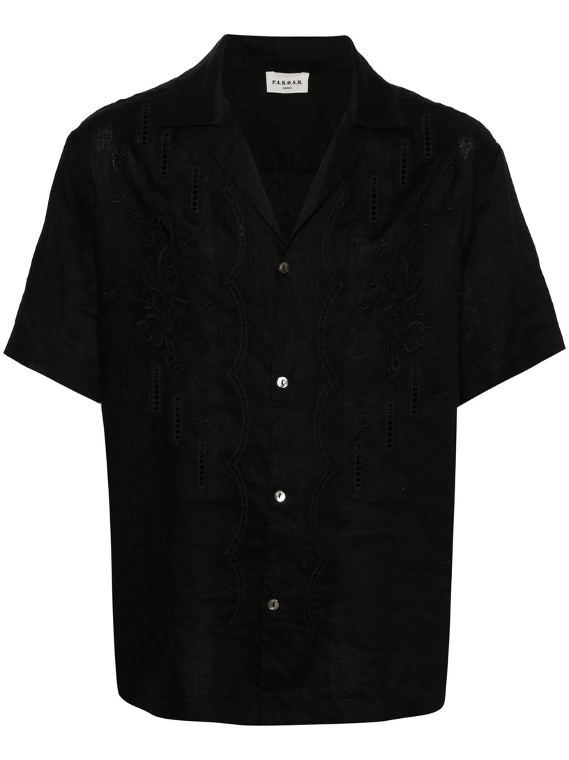 P.A.R.O.S.H. Embroidered linen shirt