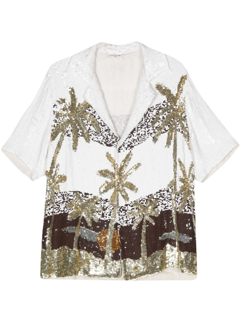 P.A.R.O.S.H. Sequins palms shirt