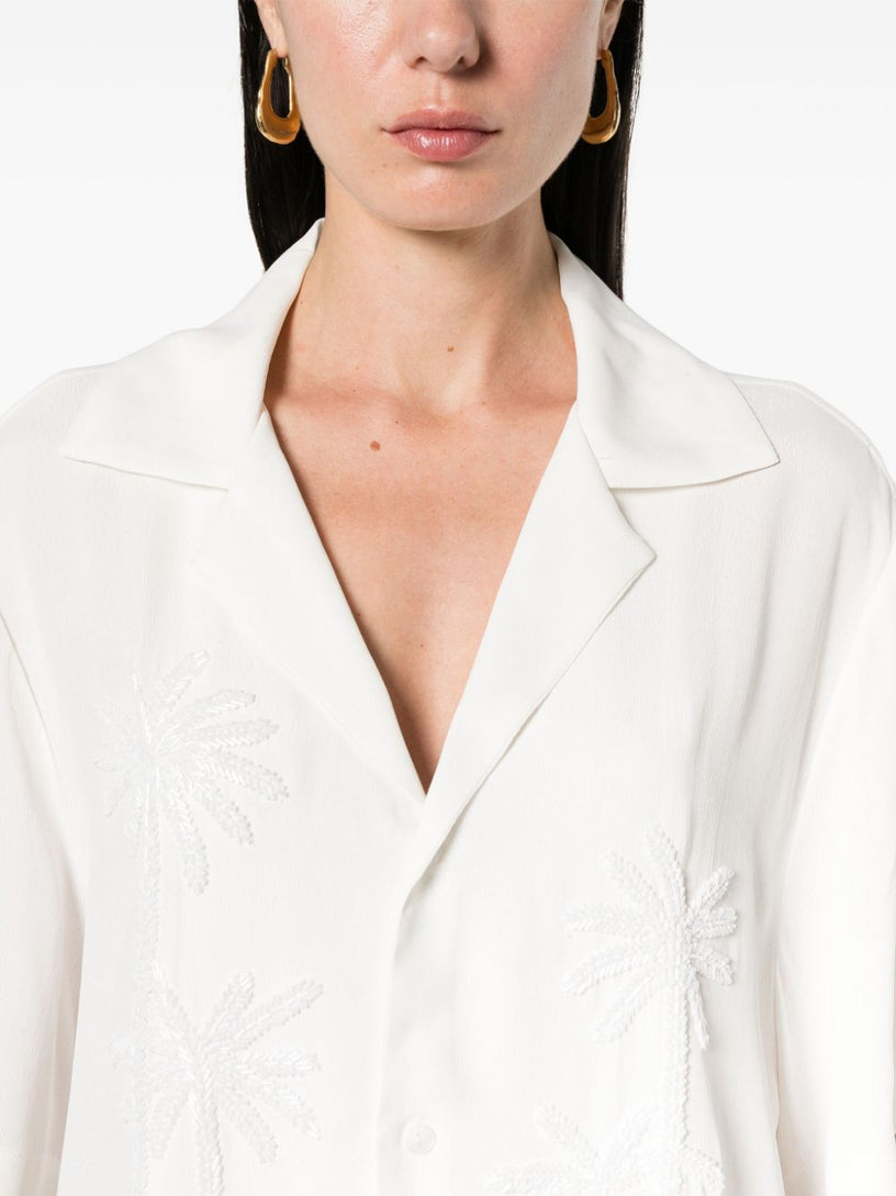 Shirt with embellished palms