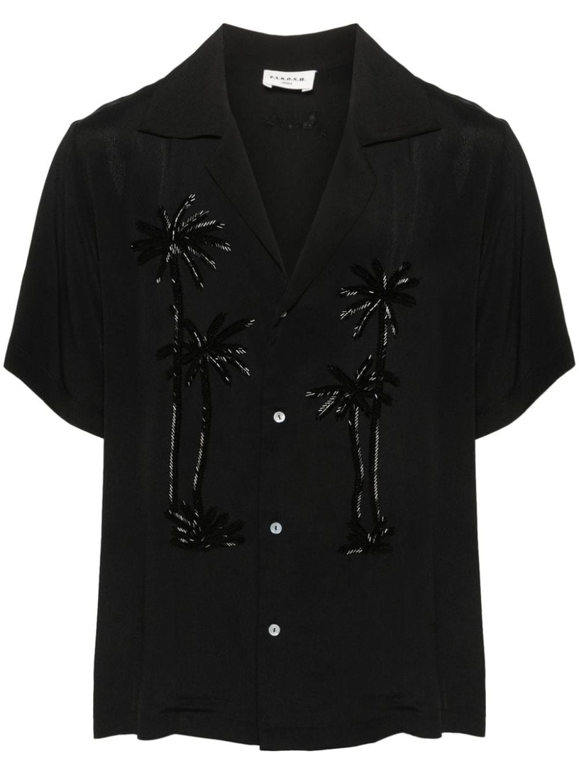 Shirt with embellished palms