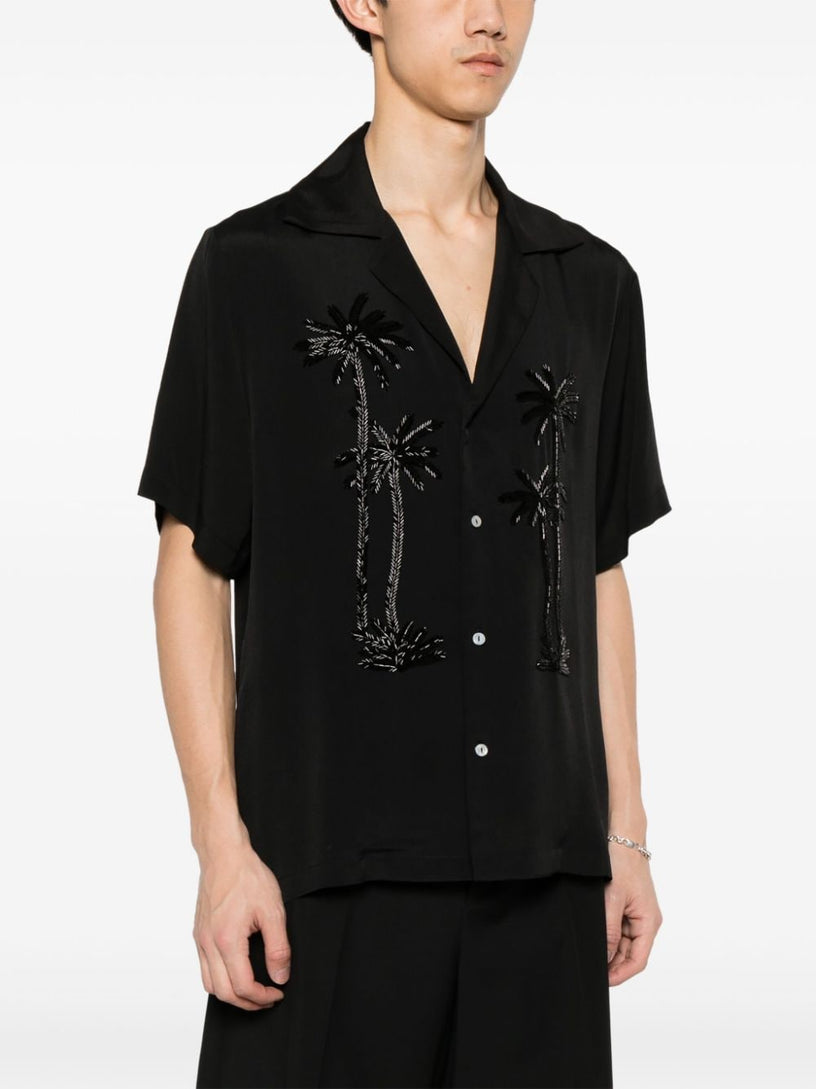 Shirt with embellished palms