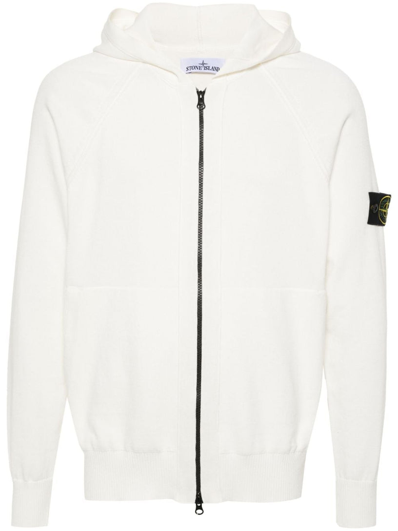 STONE ISLAND Knit cardigan with hood